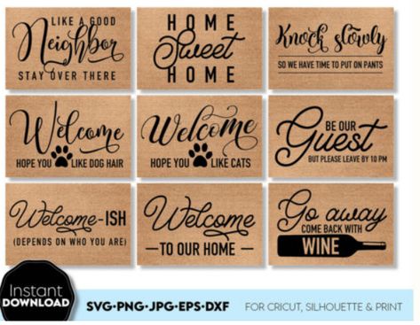 With love, I have made these Welcome Sign SVG file designs, and I hope you can use them for decorating the porch of your house. Make it beautiful and delight the guests who come to you to celebrate. Or use this design to make a beautiful gift for your friends, relatives, or neighbors. Welcome sign for front porch SVG will make your house special and unique. Welcome SVG Bundle includes several designs so that after the purchase you have the opportunity to choose which one you like all the best. Porch Farmhouse Decor, Porch Farmhouse, Welcome Sign Svg, Svg Monogram, Welcome Door Signs, Front Porch Design, Door Porch, Front Door Porch, Monogram Signs