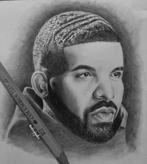 Drake Sketch, Drake Portrait, Drake Drawing, Drake Art, Side Profile Drawing, Tattoo Pencil, Drawn Portraits, Minimalist Poster Design, Draw Tutorial