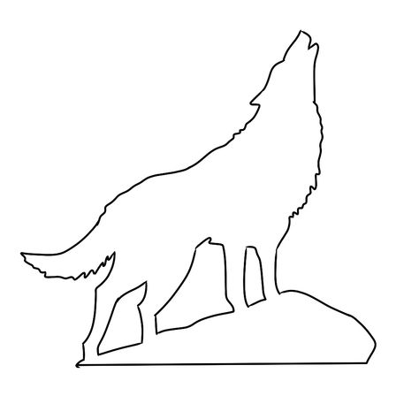 Howling Wolf Outline, Wolf Templates, Wolf Line Art, Wolf Outline, Wolf Silhouette, Wood Burn Designs, Tattoo Outline Drawing, Leather Tooling Patterns, Tooling Patterns