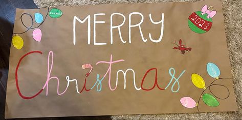 My family had a crawfish 🦞boil on Christmas! Crawfish Boil, Christmas Banner, Paper Banners, Brown Kraft Paper, Paper Christmas, Christmas Banners, Brown Kraft, Brown Paper, Kraft Paper