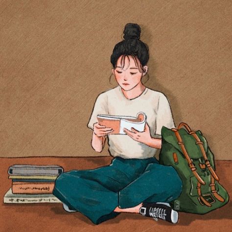 Library Drawing, Reading Cartoon, Study Pictures, Cartoon Girl Drawing, Illustration Art Girl, Arte Sketchbook, Illustration Girl, Girls Illustration, Dreamy Art