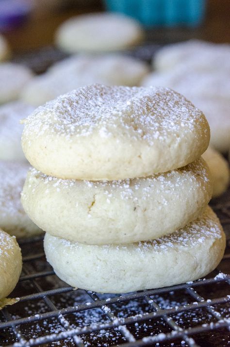 Cream Cheese Cookies?utm_source=12tomatoes Cream Cheese Mints, Basic Cookies, Cream Cheese Cookies, Cheese Cookies, Easy Cream, 12 Tomatoes, Monterey Jack, Baked Chips, Easy Cookies