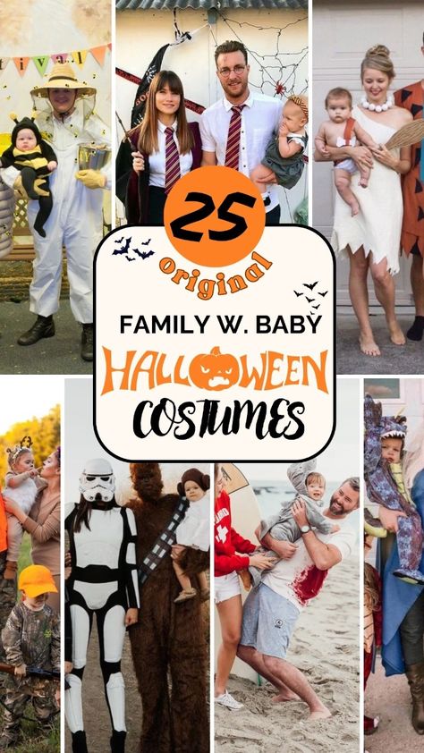 Looking for fun family Halloween costumes? Check out these adorable mom, dad, and baby costume ideas that will make your family the star of Halloween! From matching characters to themed costumes, these creative ideas will make trick-or-treating and photos extra special. Dress up and enjoy a spooktacular family Halloween! 👻🍼✨ #FamilyCostumes #HalloweenFun #MatchingCostumes Fun Family Halloween Costumes, Creative Family Halloween Costumes, Matching Characters, Family Halloween Costumes With Baby, Halloween Costumes With Baby, Mom And Baby Costumes, Costumes With Baby, Baby Halloween Costume Ideas, Baby Costume Ideas