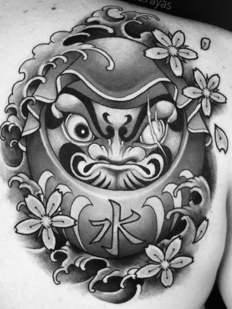 Daruma Doll Tattoo Design, Daruma Tattoo Design, Tattoo Daruma, Daruma Tattoo, Daruma Doll Tattoo, Japanese Daruma, Traditional Japanese Tattoo Designs, Knight Tattoo, Doll Tattoo