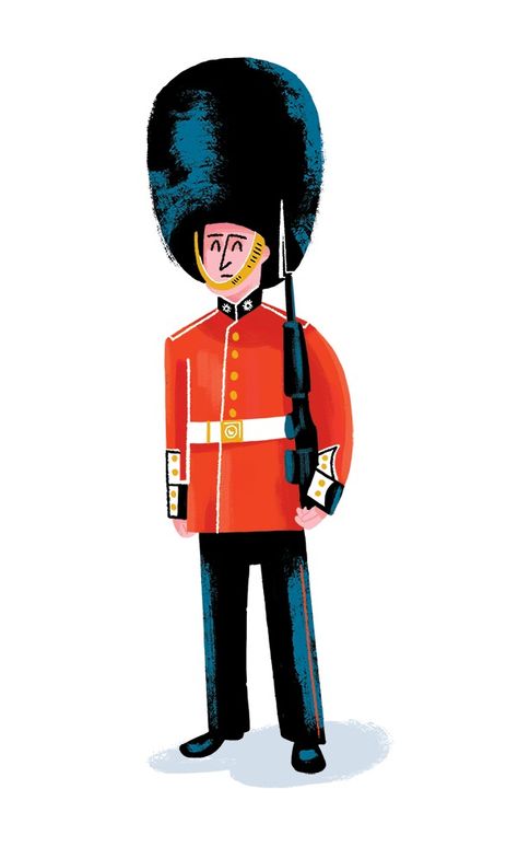 Illustration / Brad Woodard London Guard, Businessman Illustration, Secret Illustration, Character Challenge, Retro Illustrations, Illustration Art Design, Inspiration Illustration, British Rail, Travel Illustration