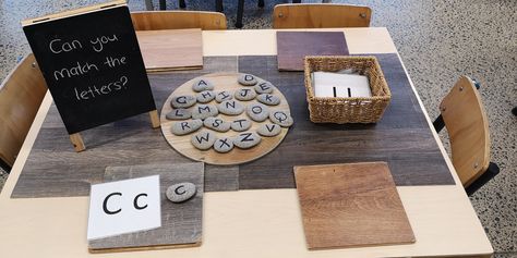 Literacy Provocations Preschool, Reggio Literacy Provocations, Reggio Literacy, Literacy Provocations, Preschool Environments, Classroom 2023, Art Classroom Organization, Nature Letters, Jolly Phonics