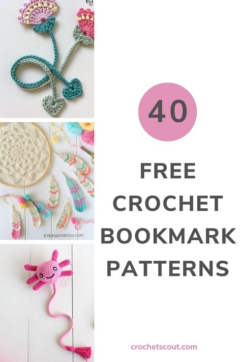 40 Free Crochet Bookmark Patterns - Crochet Scout Free Crochet Bookmark Patterns, Free Crochet Bookmark, Crochet Bookmarks Free Patterns, Easy Crochet Bookmarks, Crochet Craft Fair, Crochet Bookmark Pattern, Crochet Bookmark, Cozy Crochet Patterns, Crochet Flowers Free Pattern