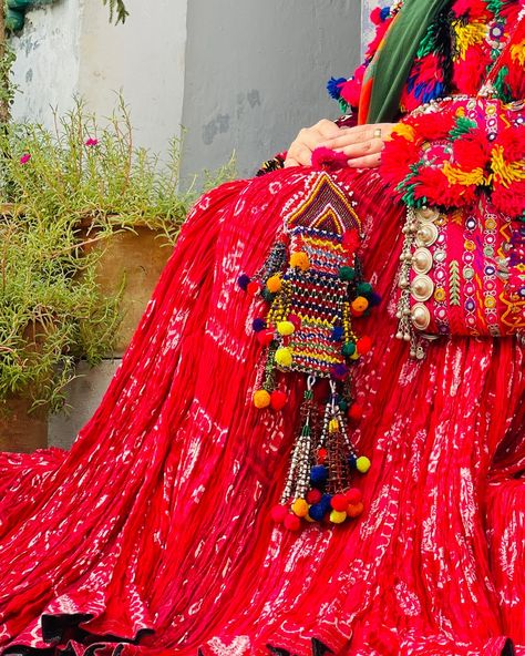 “Waziristan dress (Ganrh khat)” History, the old, the ancient has always visually inspired me. It’s 38 yards of clothing so incredibly rich with Afghan origins, culture, and rituals.When a marriage is to take place it’s prepared for the bride by the grooms family, hand made, while being sung to. Upon completion, it’s set for display and admiration where the Attan dance is performed. When the groom takes the dress to the brides house, he fires a gunshot outside to mark his arrival. When she g... Attan Dance, Marriage Is, The Groom, Inspire Me, The Old, The Bride, The Dress, Singing, Old Things