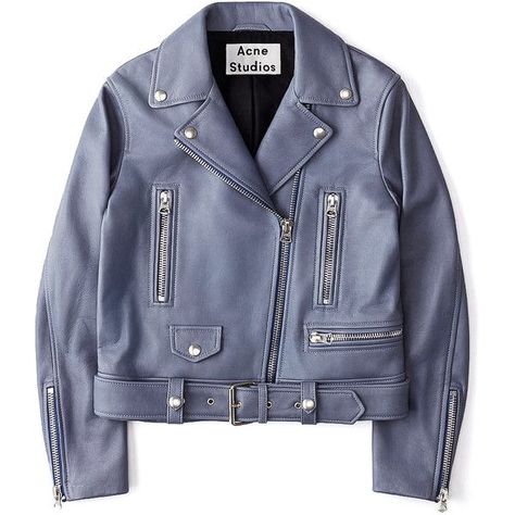 Acne Studios Mock Leather Moto Jacket (29,305 MXN) ❤ liked on Polyvore featuring outerwear, jackets, coats & jackets, coats, blue, acne studios jacket, blue moto jacket, blue motorcycle jacket, leather jackets and leather biker jacket Acne Leather Jacket, Acne Studios Jacket, Blue Motorcycle, Cl Fashion, Blue Leather Jacket, Riders Jacket, Real Leather Jacket, Cute Jackets, Genuine Leather Jackets