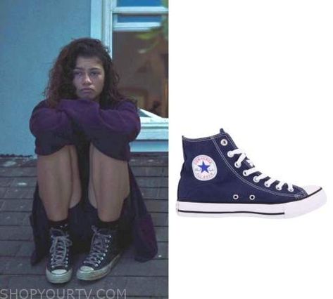 Rue Bennett Fashion, Clothes, Style and Wardrobe worn on TV Shows | Shop Your TV Rue Bennet Style, Purple Sneakers Outfit, Rue Bennett Outfit, Rue Outfits, Random Refrences, Rue Euphoria Outfits, Rue Bennet, Euphoria Style, Rue Euphoria