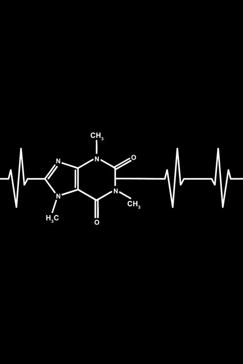 Coffee heartbeat with caffeine molecule. #coffee #heartbeat Coffee Heartbeat, Caffeine Molecule, Gold Accessories, In A Heartbeat, Mood Boards, Coffee, Quick Saves