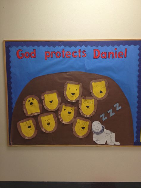 Daniel And The Lions Den Bulletin Board, Daniel And The Lions Den Decorations, Daniel And The Lions Den, Daniel Bible, Teaching Prek, Daniel In The Lion's Den, Toddler Bible, Daniel And The Lions, Lions Den