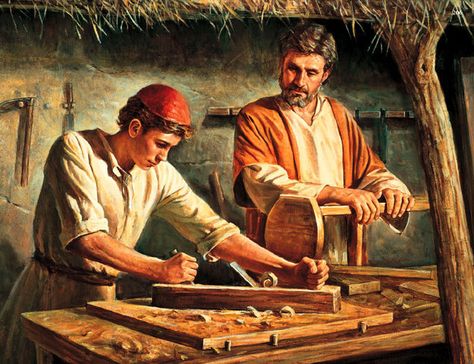 Jesus wasn’t really a carpenter. | 15 Things You Probably Didn't Know About The Bible Jesus Childhood, Panna Marie, Jesus Photo, Bible Pictures, Child Jesus, Biblical Art, Jesus Christus, Jesus Images, Papa Francisco