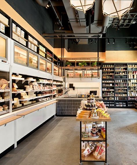 Organic Coffee Shop, Organic Food Market, Meat Store, Rockwell Group, Cheese Store, Deli Shop, Cheese Bar, Supermarket Design, Bar Interior Design