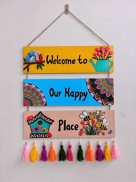 My Dream Art Room Drawing Easy, Balcony Crafts Diy, Useful Craft Ideas Diy Projects, Diy Drawing Room Decor Ideas, Diwali Decoration Wall Hanging, Home Decor Paper Crafts, Diwali Decorations Ideas For School, Easy Diy Room Decor Wall Art, Wall Hanging Crafts For Diwali