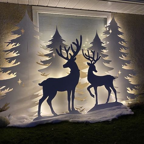 4ft Female Reindeer Template When Made. Printable Trace and Cut Christmas Silhouette Decor Templates / Stencils. PDF - Etsy South Africa Yard Decor Christmas, Silhouette Decor, Christmas Silhouette, Christmas Tree Silhouette, Christmas Template, Christmas Stencils, Tree Silhouette, Outdoor Christmas, Reindeer