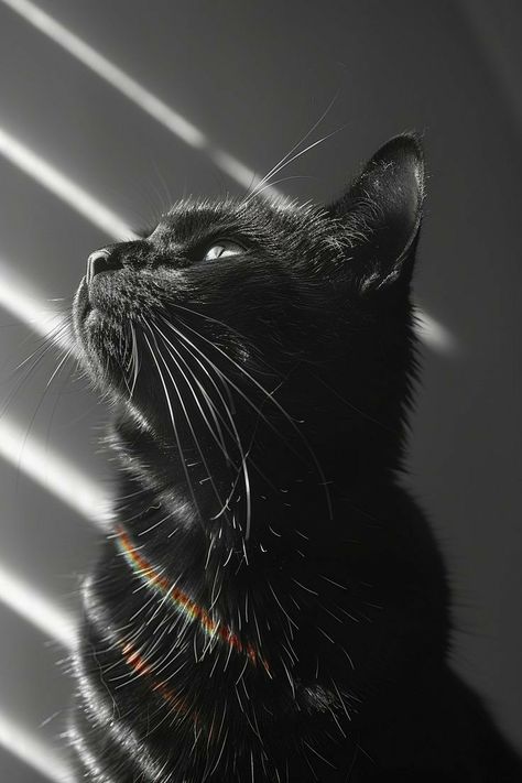 Black Kitten Aesthetic, Aesthetic Black Cat, Black Cat Pictures, Wallpaper Gatos, Black Cat Aesthetic, Cat Dark, Really Cute Puppies, Image Chat, Cat Whiskers