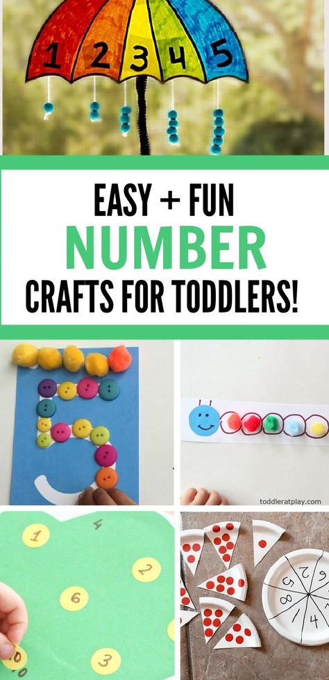 Counting To 3 Activities, Number And Shape Activities For Preschool, Math Projects For Preschoolers, Number Activities For Two Year Olds, Craft With Numbers Preschool, 3 Year Arts And Crafts, Number Craft For Preschool, Preschool Activities With Numbers, Two Year Old Number Activities