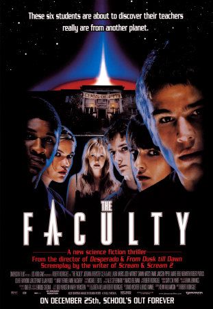 The Faculty 1998, Vintage Movie Theater, Edward Furlong, 90s Films, The Faculty, Cinema Posters, Horror Movie Posters, Simple Illustration, Great Films