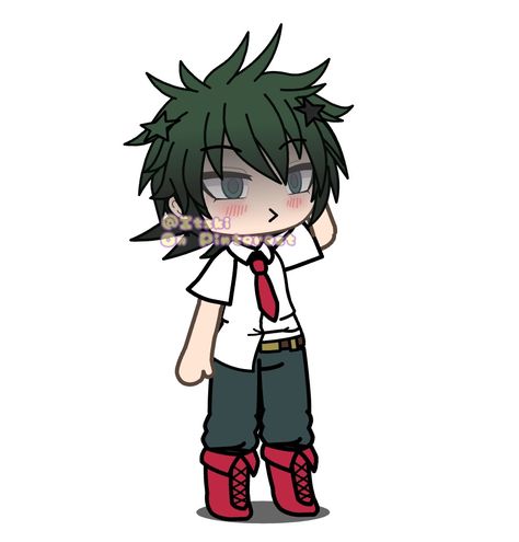 Gacha Club Izuku Midoriya, Mha Gacha, Gacha Ocs, Oc Gacha, Izuku Midoriya, Gacha Club, Club Outfits, Gacha Life, Hero Academia