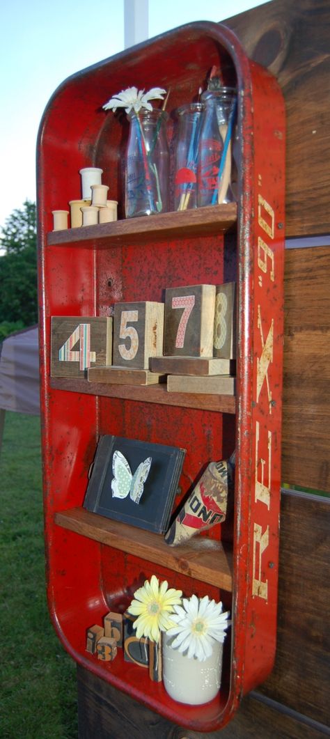 repurposed chair shelf | wagon shelf home decor repurposed vintage radio flyer wagon shelf ... Wagon Shelf, Radio Flyer Wagons, Hantverk Diy, Upcycled Projects, Radio Flyer, Red Wagon, Diy Upcycling, Repurposed Items, Chrysler 300