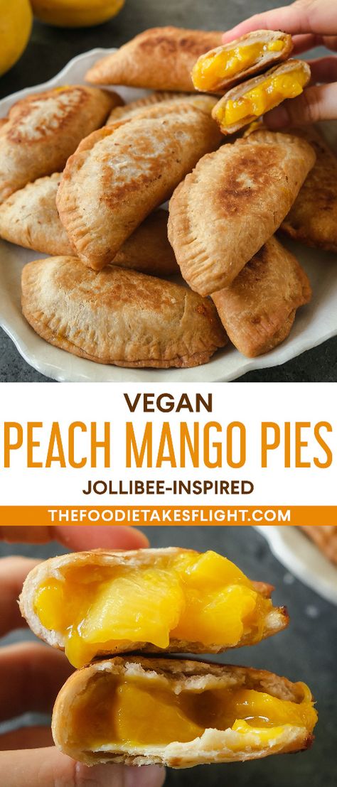 Mango Pie Recipe, Mango Filling, Peach Mango Pie, Aesthetic Recipes, Vegan Pies Recipes, Filipino Dessert Recipes, Mango Pie, Vegan Peach, Vegan Pie