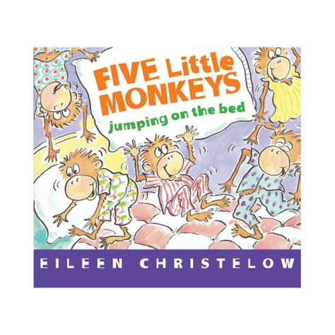 Five Little Monkeys Jumping on the Bed by Eileen Christelow | As soon as they say good night to Mama, the five little monkeys start to jump on their bed. But trouble lies ahead as, one by one, they fall off and hurt themselves. Monkeys Jumping On The Bed, 5 Little Monkeys, Jumping On The Bed, Monkey Jump, Five Little Monkeys, Sitting In A Tree, Bed Pads, Monkey Art, Drawing Activities