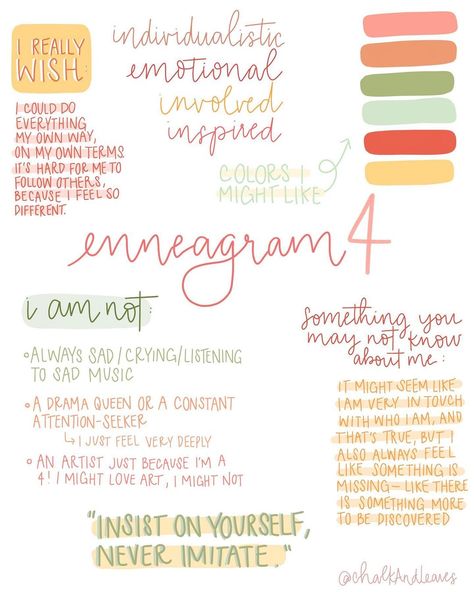 Enneagram Type 4, Type 4 Enneagram, Enneagram 3, Infj Type, Enneagram 9, Enneagram 4, Personality Psychology, Know About Me, Health Psychology