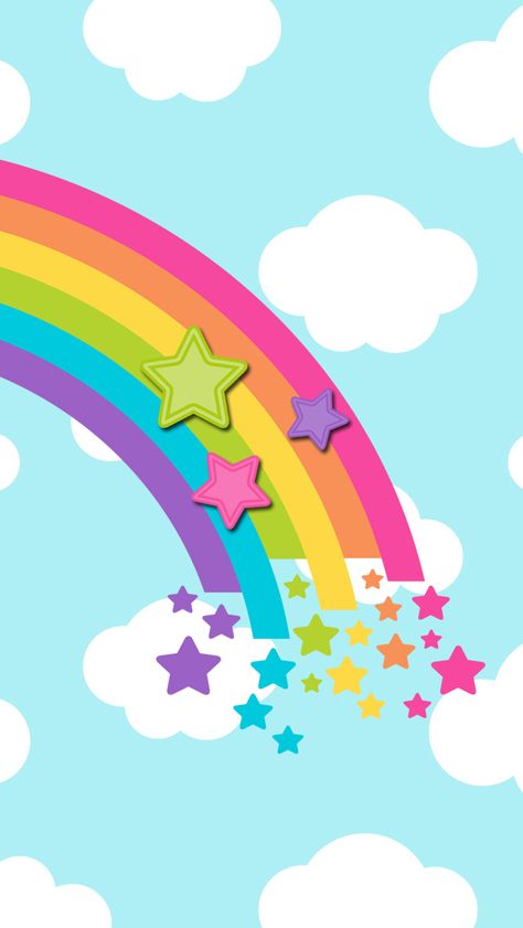 Rainbow                                                                                                                                                                                 Más Soyut Sanat Tabloları, Cute Rainbow, Rainbow Wallpaper, Rainbow Background, Unicorn Rainbow, Baby Set, Rainbow Unicorn, Unicorn Party, A Rainbow