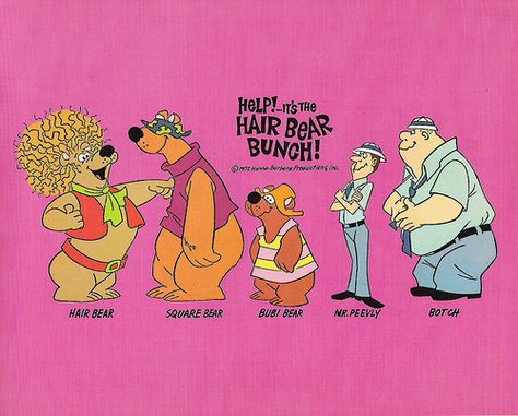 omg totally forgot about the hair bear bunch..LOL! 1970s Cartoons, Hanna Barbera Cartoons, Huckleberry Finn, Old School Cartoons, Cartoon Photo, Classic Cartoon Characters, Cartoon Tv Shows, Saturday Morning Cartoons, Favorite Cartoon Character