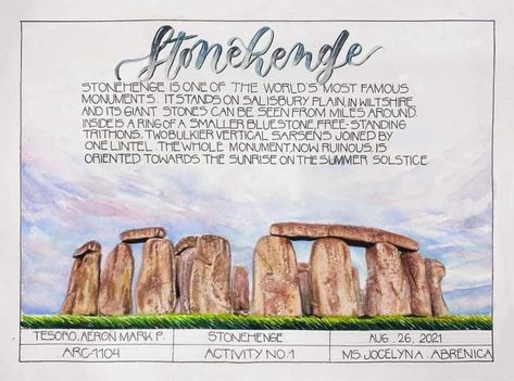 Stonehenge Architecture Plate, Stonehenge Drawing Architecture, Prehistoric Architecture Drawing, Architecture Plates Layout, History Of Architecture Plates, Stonehenge Drawing, Prehistoric Architecture, Tropical Architecture Design, Architecture Facts