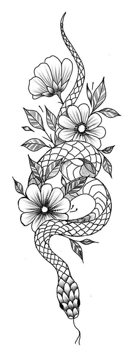 Tattoos Spooky, King Cobra Tattoo, Cobra Tattoo, Stencil Outline, Sharpie Tattoos, Snake Tattoo Design, Hip Tattoos Women, Inspiration Tattoos, Tattoos Geometric