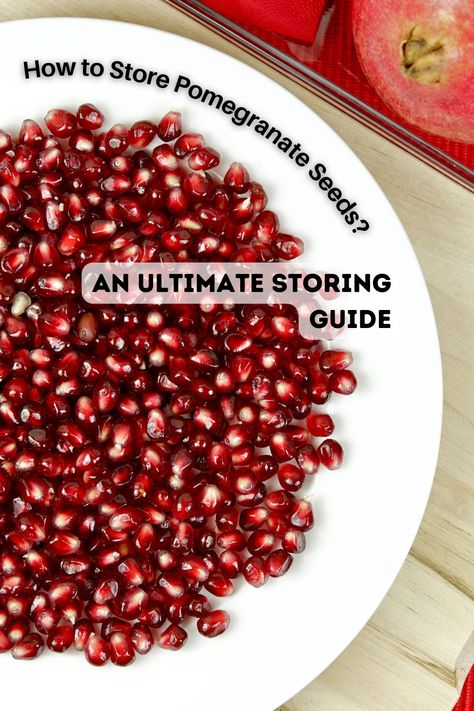 🌟 Keep your pomegranate seeds plump and delicious for weeks! 🌟 Learn the smart, easy tips on our latest pin to extend the life of those ruby-red wonders. Say goodbye to wasted seeds and hello to fresh bursts of flavor anytime! 🍴🍉 Ready to savor the taste of fresh pomegranate longer? Check out our guide now! #PomegranatePower #FoodPreservation How To Store Pomegranate Seeds, How To Store Pomegranate, Can You Freeze Pomegranate Seeds, Pomegranate Seeds Recipe, Freezer Burn, Mold Growth, How To Store, Pomegranate Seeds, Preserving Food