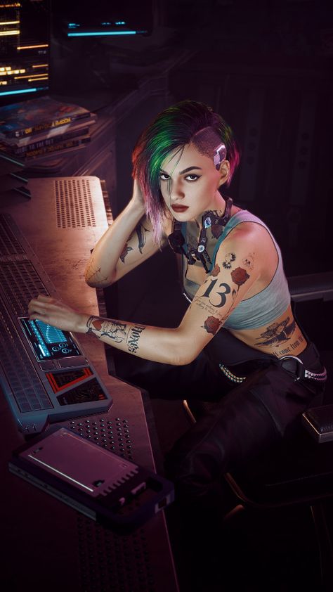 Cyberpunk Judy Alvarez, Judy Alvarez Wallpaper, Judy Cyberpunk, Cyberpunk Artwork, Judy Alvarez, Gaming Cards, Game Girl, Assassins Creed Syndicate, List Of Characters