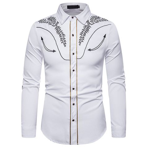 Men's Fashion Embroidered Slim Casual Long Sleeve Shirt, Men's Wedding Party Shirt https://m.alibaba.com/product/1600426689696/Men's-Fashion-Embroidered-Slim-Casual-Long.html?__sceneInfo={"cacheTime":"1800000","type":"appDetailShare"} Mens Embroidery, Wedding Tuxedo, Mens Dress Shirts, Sweatshirts Men, Tuxedo Shirt, Cowboy Shirt, Paisley Shirt, Cowboys Shirt, Tuxedo Shirts