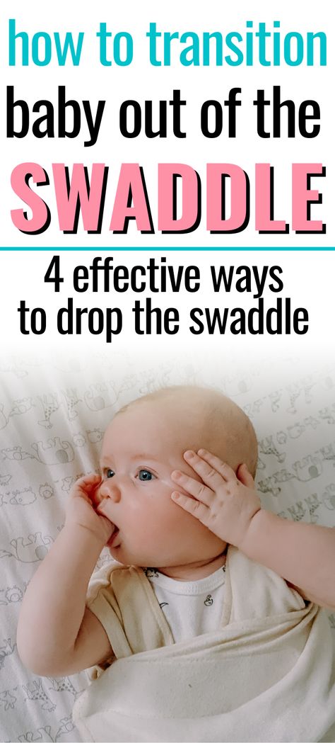 4 easy and effective ways to drop the swaddle without losing sleep. Help your baby sleep through the night even when transitioning out of the swaddle with these tips, from a mom of 4. Getting Baby To Sleep, Moms On Call, Swaddle Transition, Baby Sleep Through The Night, Sleeping Tips, Halo Sleep Sack, Baby Sleep Schedule, Sleep Training Baby, Help Baby Sleep