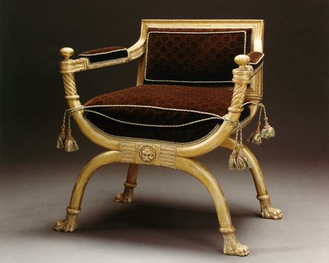 Ancient Greek Furniture, Ancient Egyptian Furniture, Greek Furniture, Roman Furniture, French Empire Furniture, Egyptian Furniture, Gilded Furniture, Roman House, Four X