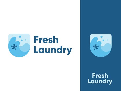 Laundry Logo by Shalaha_Rima Laundry Logo Design Ideas, Laundry Logo Design, Laundry Company, Cleaning Company Logo, Laundry Logo, Fresh Laundry, Ads Creative Advertising Ideas, Laundry Design, Cleaning Logo