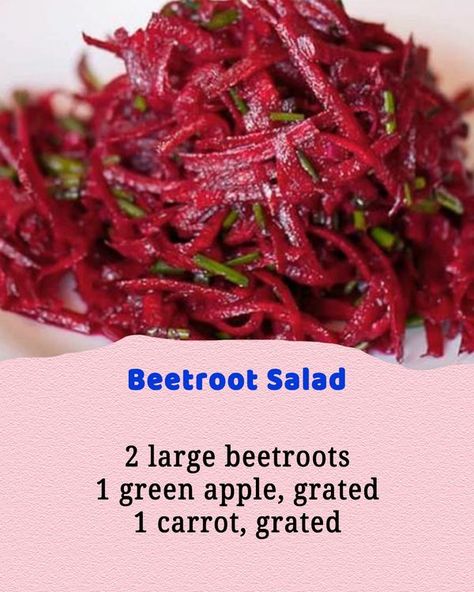 Beetroot Salad, Salad Ingredients, Clean Recipes, Green Apple, Salad Dressing, Nanny, Beets, Salad Recipes, Carrots