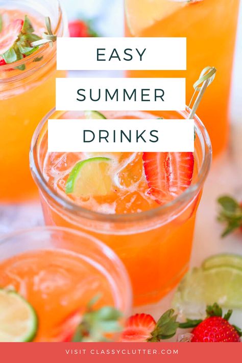 Easy Summer Drinks Non-Alcoholic Refreshing Summer Drinks Nonalcoholic, Summer Drinks Kids, Summer Party Drink, Summer Drinks Nonalcoholic, Picnic Drinks, Healthy Summer Drinks, Fun Summer Drinks, Summer Drinks Alcohol, Nutrition Food