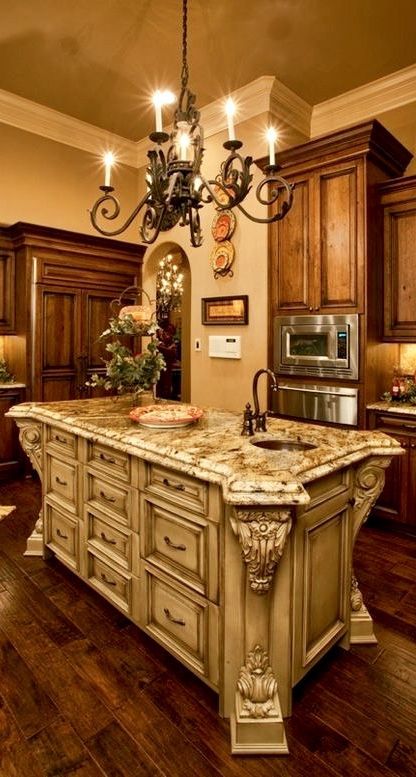 Tuscan Kitchen Design, Tuscan Design, Tuscan Kitchen, Mediterranean Home Decor, Tuscan House, Tuscan Decorating, Mediterranean Home, Luxury Kitchens, Kitchen Remodel Idea