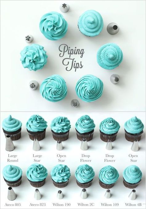 /sydieeeeee/ Cupcake Receptek, Frost Cupcakes, Tårta Design, Cookies Cupcake, Cupcakes Easy, Resipi Kek, Decoration Patisserie, Icing Design, Frosting Tips