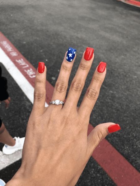 46 cutest 4th of July Nails that are Breathtakingly pretty Patriotic Nails Design, Usa Nails, Patriotic Nails, Fourth Of July Nails, 4th Of July Nails, July Nails, Cute Gel Nails, Blue Nail, Star Nails