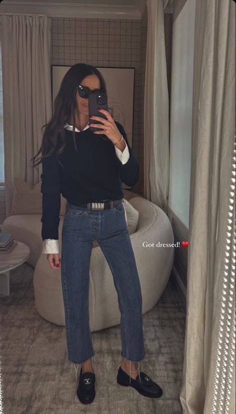 Black Loafers Outfit, Arielle Charnas, Loafers Outfit, French Street Fashion, Timeless Outfits, Office Casual Outfit, Office Outfits Women, Smart Outfit, Stylish Work Outfits