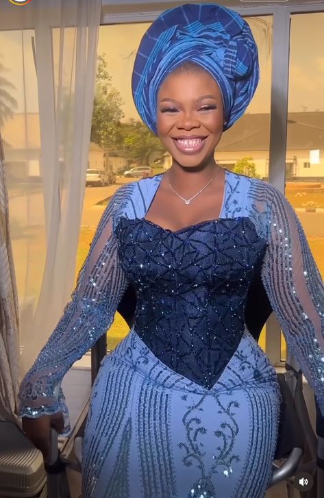 Asoebi Corset Lace Styles, Aseobi Design 2024 Lace Styles, Simple Aso Ebi Lace Style 2024, Blue Lace Asoebi Styles, Sugar Lace Dress Styles, Asoebi Dress Styles, Aso Ebi Lace Style 2024, Decent Asoebi Lace Styles, Modest Asoebi Lace Styles