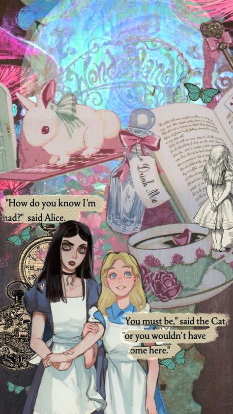 the two alice’s 🥂 Alice In Wonderland Fanart, American Mcgee’s Alice, Alice In Wonderland Artwork, Dark Alice In Wonderland, Wonderland Artwork, Alice In Wonderland Aesthetic, Alice Liddell, Alice Madness Returns, Alice Madness