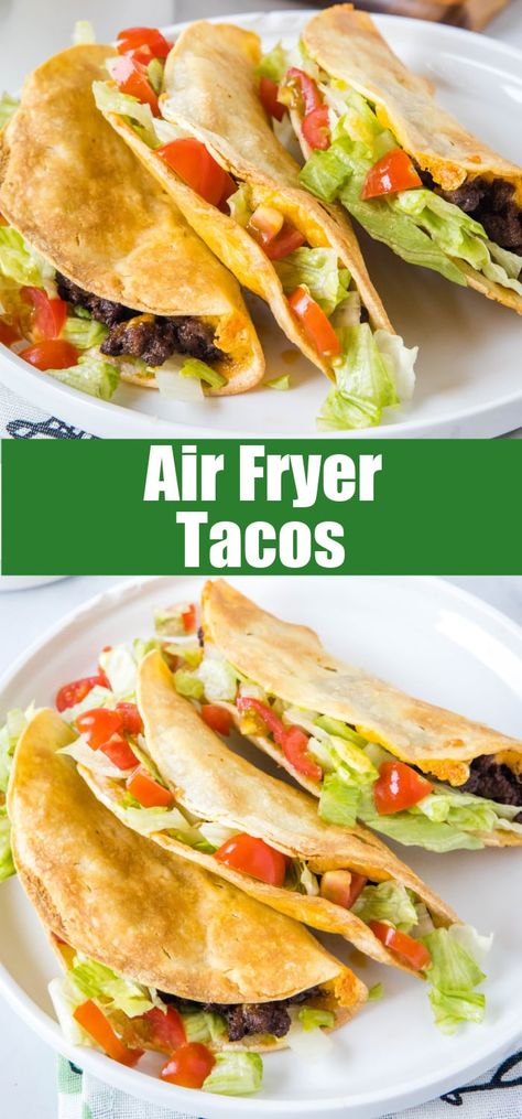 Tortilla Shells In Air Fryer, Airfry Taco Shells, Cheap Dinners Air Fryer, Air Fryer Recipes On A Budget, Air Fryer Big Mac Tacos, Air Fried Tortillas, Air Fryer Work Lunch, Air Fryer Street Tacos, Air Fry Tostada Shells