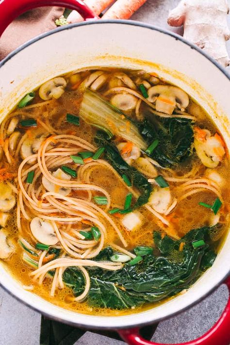 Udon Noodle Recipe Soup, Easy Winter Soup Recipes, Udon Noodle Recipe, Soba Soup, Soba Noodle Soup, Soba Recipe, Soba Noodles Soup, Udon Noodles Recipe, Soba Noodles Recipe