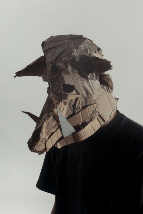 Cardboard mask   jozef-mrva http://sculptureiscool.wordpress.com/2012/09/24/jozef-mrva/# Paper Mask, Animal Masks, Mask