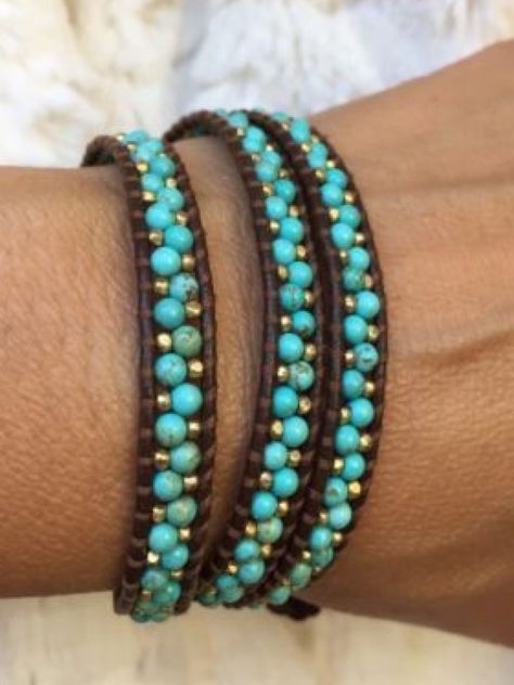 Wrap Armband, Ankle Bracelets Diy, Diy Leather Bracelet, Bracelets Handmade Diy, Diy Bracelet Designs, Beads Bracelet Design, Beaded Wrap Bracelets, Wrap Bracelets, Beaded Bracelet Patterns